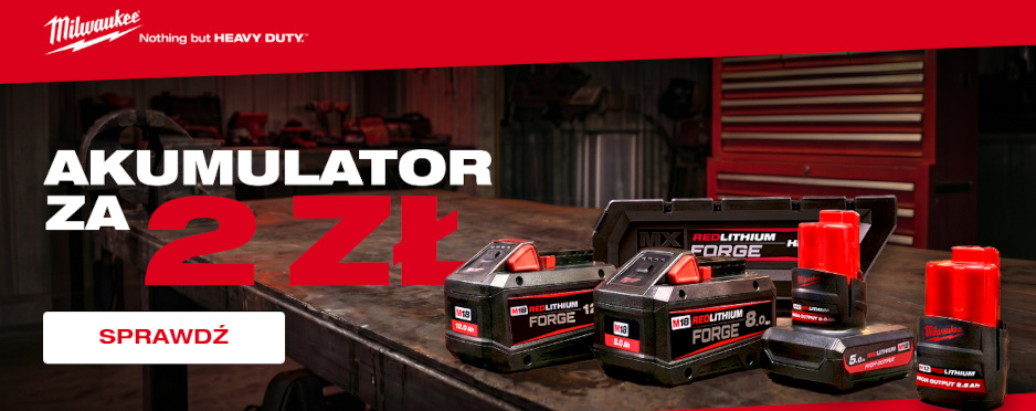 Zgarnij akumulator Milwaukee za 2 ZŁ